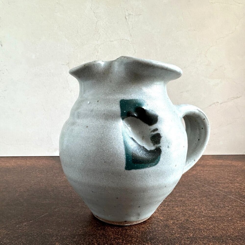 Mid Century Stoneware Pitcher Vase